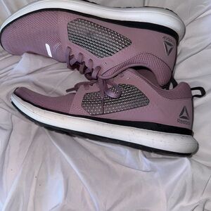 Mauve Reebok running shoes